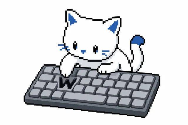 Pixel art BongoCat tapping a keyboard beside Windows, macOS, and Linux package boxes with a Wayland warning symbol
